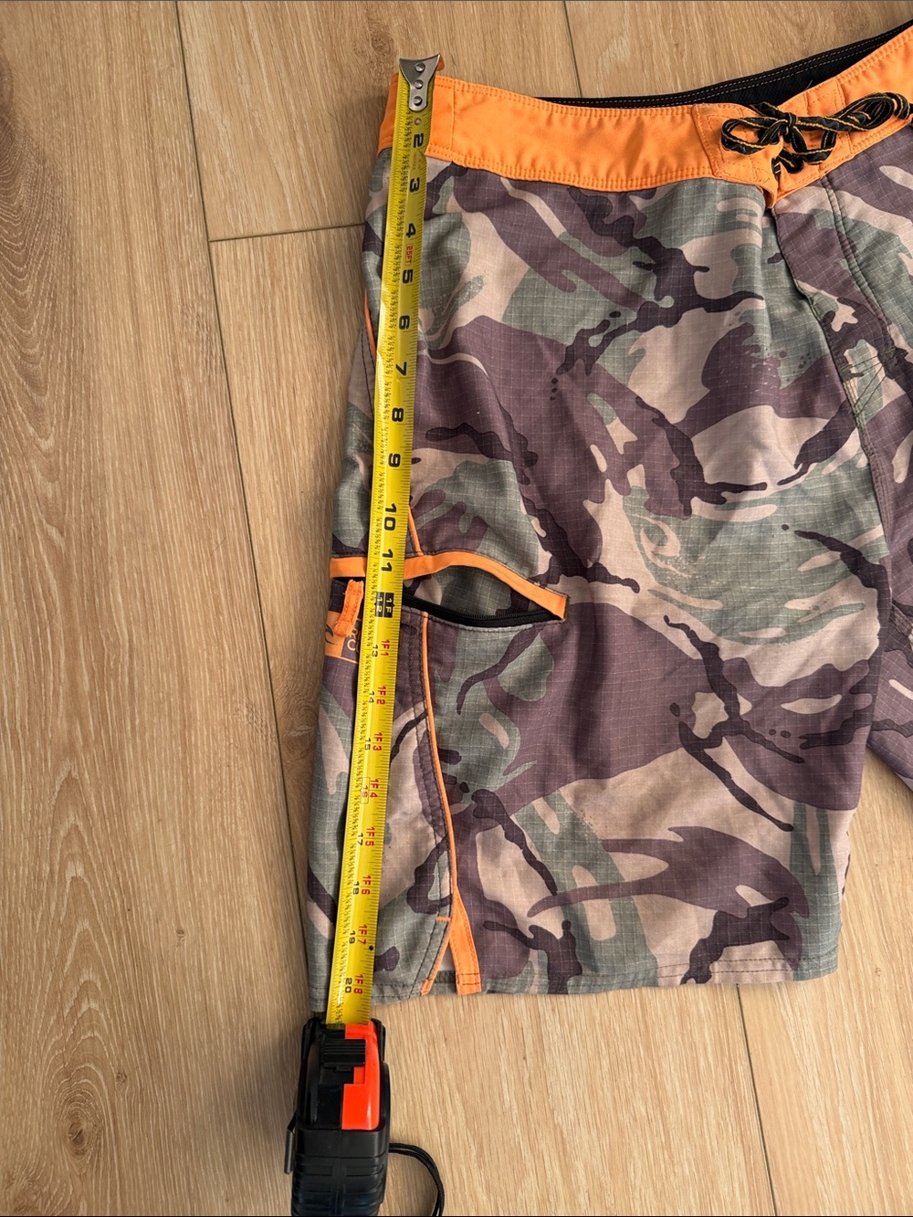 Rip Curl Men's Camo Board Shorts with Orange Waistband - Picture 6 of 6